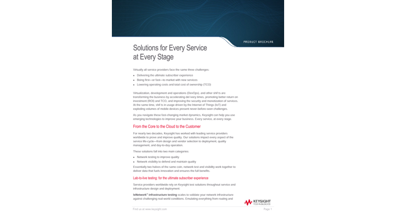 Solutions for Every Service at Every Stage